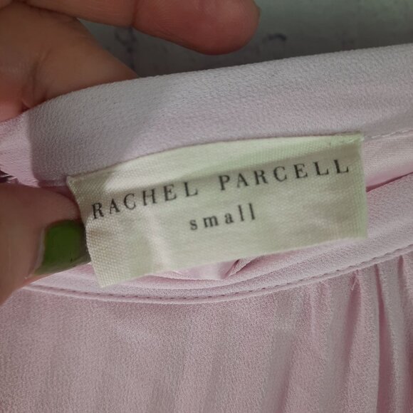 Rachel Parcell Blush Color Chiffon Pleated Midi Skirt - Picture 11 of 12